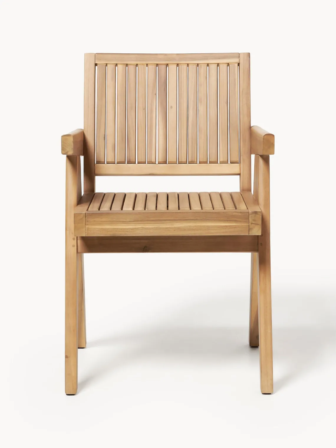 Sillas De Jardín|Sillas De JardíN>Westwing Collection Silla para exterior con reposabrazos de madera de acacia Sissi Madera de acacia clara