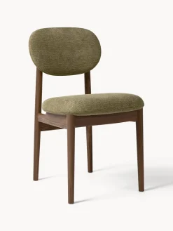 Sillas>Westwing Collection Silla tapizada Ash Tejido taupe, madera de fresno oscura