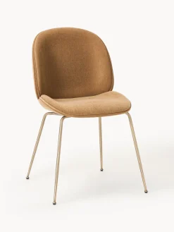 Sillas>GUBI Silla tapizada Beetle Beige, dorado