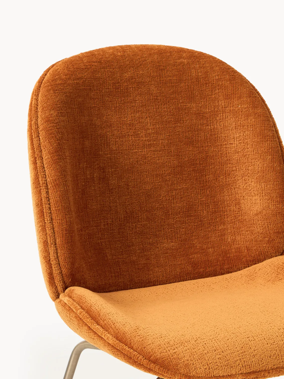 Sillas>GUBI Silla tapizada Beetle Naranja, dorado