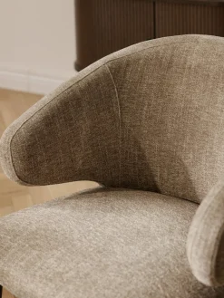 Sillas Con Reposabrazos|Sillas></noscript>Westwing Collection Silla tapizada Celia Bouclé verde oliva, negro mate