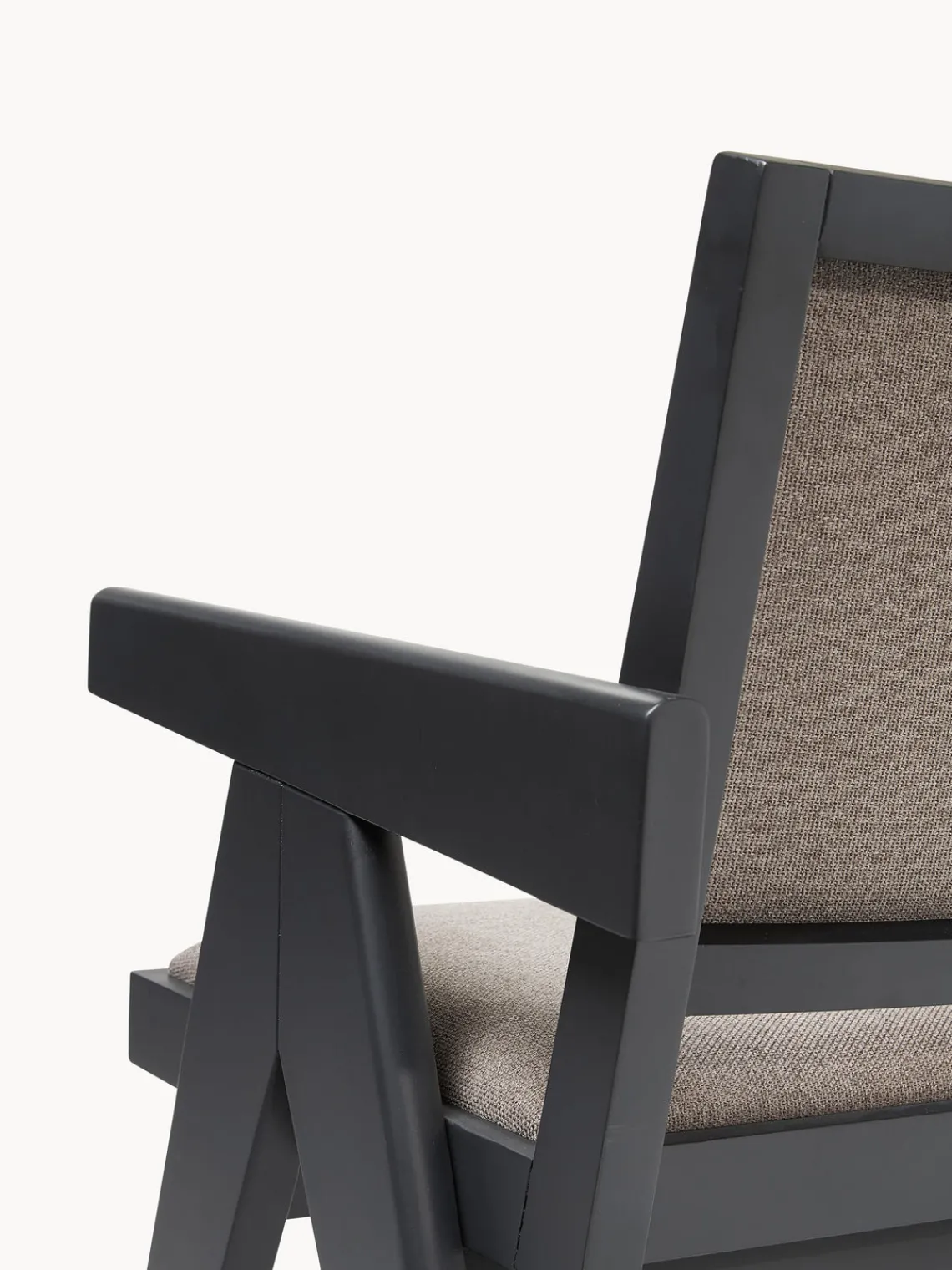 Sillas De Madera|Sillas Con Reposabrazos>Westwing Collection Silla tapizada con reposabrazos Sissi Tejido greige, negro