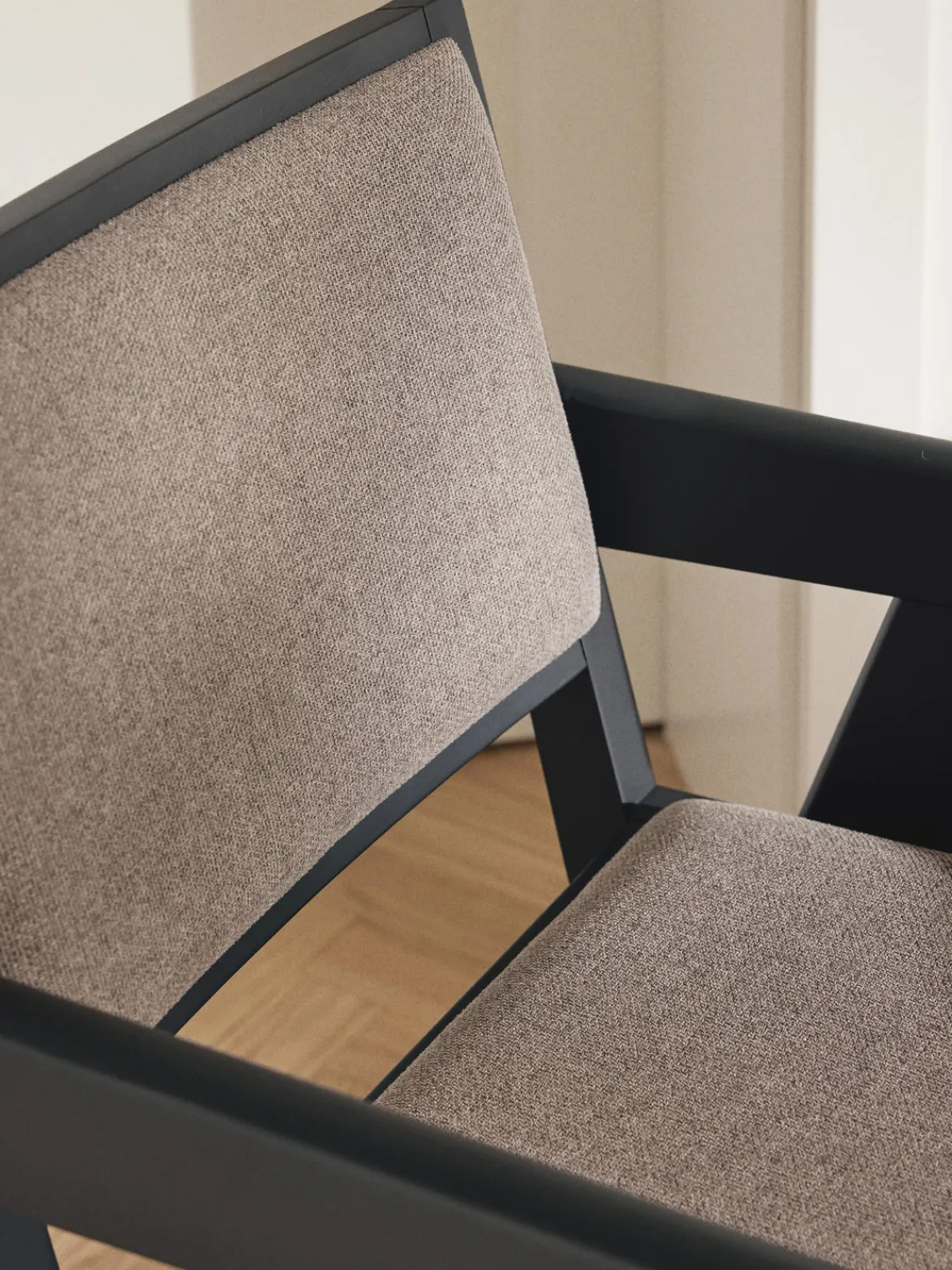 Sillas De Madera|Sillas Con Reposabrazos>Westwing Collection Silla tapizada con reposabrazos Sissi Tejido greige, negro