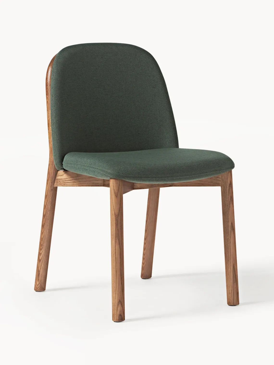 Silla tapizada de madera de fresno Julie Sillas De Madera|Sillas