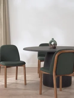 Silla tapizada de madera de fresno Julie Sillas De Madera|Sillas