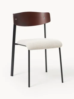 Online Silla tapizada de madera de roble Nadia Sillas