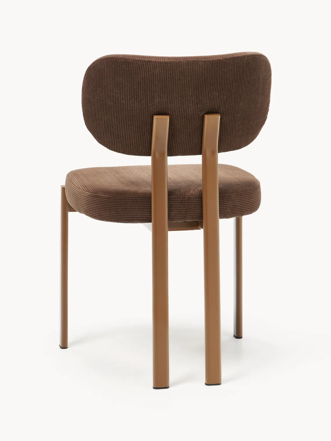 Sillas>Westwing Collection Silla tapizada de pana Adrien Pana marrón, marrón claro