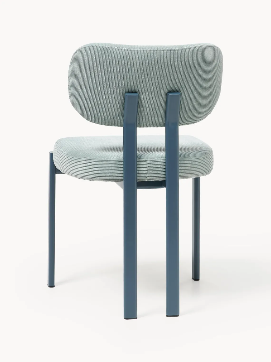 Sillas>Westwing Collection Silla tapizada de pana Adrien Pana azul claro, azul