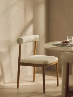 Outlet Silla tapizada en tejido bouclé Diego Sillas