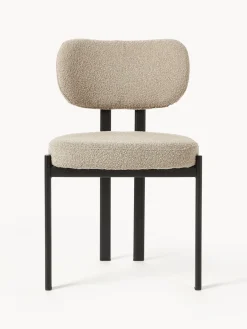 Hot Silla tapizada en tejido bouclé Adrien Sillas