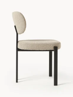 Hot Silla tapizada en tejido bouclé Adrien Sillas