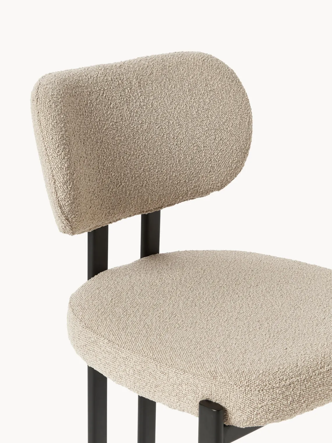 Hot Silla tapizada en tejido bouclé Adrien Sillas