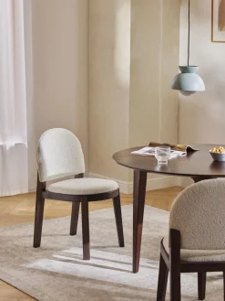 Discount Silla tapizada en tejido bouclé Neelia Sillas