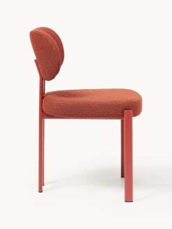 Sillas></noscript>Westwing Collection Silla tapizada en tejido bouclé Adrien Bouclé rojo coral, rojo coral