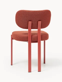Sillas></noscript>Westwing Collection Silla tapizada en tejido bouclé Adrien Bouclé rojo coral, rojo coral