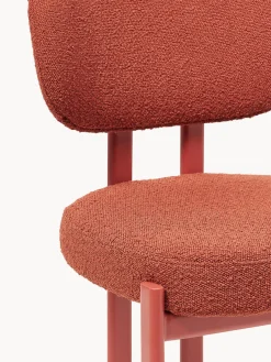 Sillas></noscript>Westwing Collection Silla tapizada en tejido bouclé Adrien Bouclé rojo coral, rojo coral