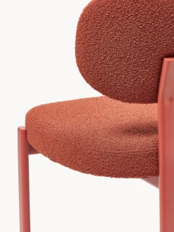 Sillas></noscript>Westwing Collection Silla tapizada en tejido bouclé Adrien Bouclé rojo coral, rojo coral