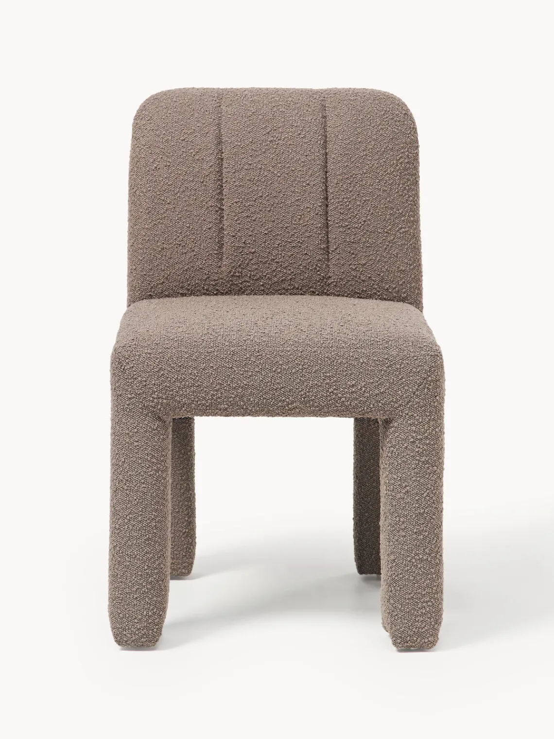 Sillas>Westwing Collection Silla tapizada en tejido bouclé Lukas Bouclé taupe