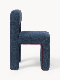 Discount Silla tapizada en tejido bouclé Ana Sillas