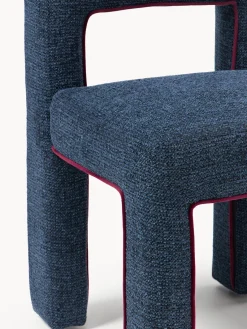 Discount Silla tapizada en tejido bouclé Ana Sillas