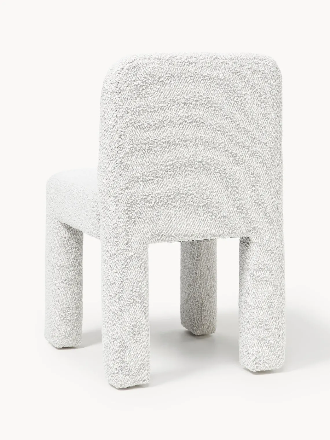 Sillas>Westwing Collection Silla tapizada en tejido bouclé Lukas Bouclé blanco