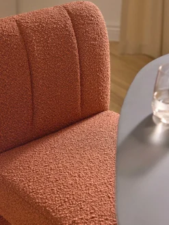 Sillas></noscript>Westwing Collection Silla tapizada en tejido bouclé Lukas Bouclé terracota