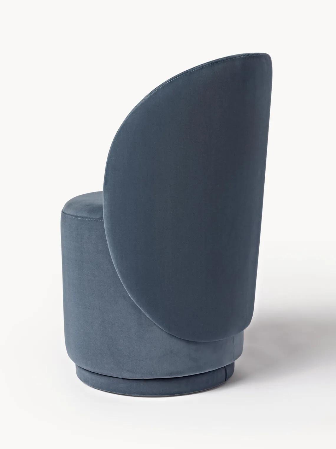 Sillas>Westwing Collection Silla tapizada en terciopelo Zeyno Terciopelo gris azulado