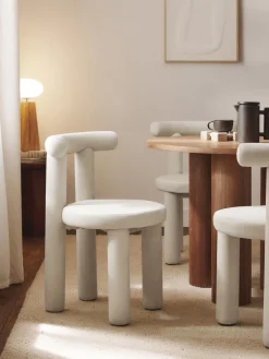 Sale Silla tapizada en terciopelo Calan Sillas