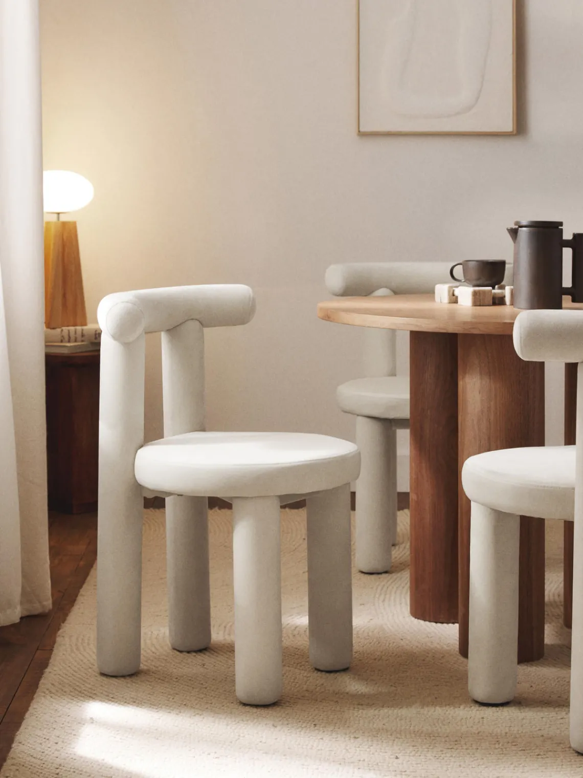 Sale Silla tapizada en terciopelo Calan Sillas