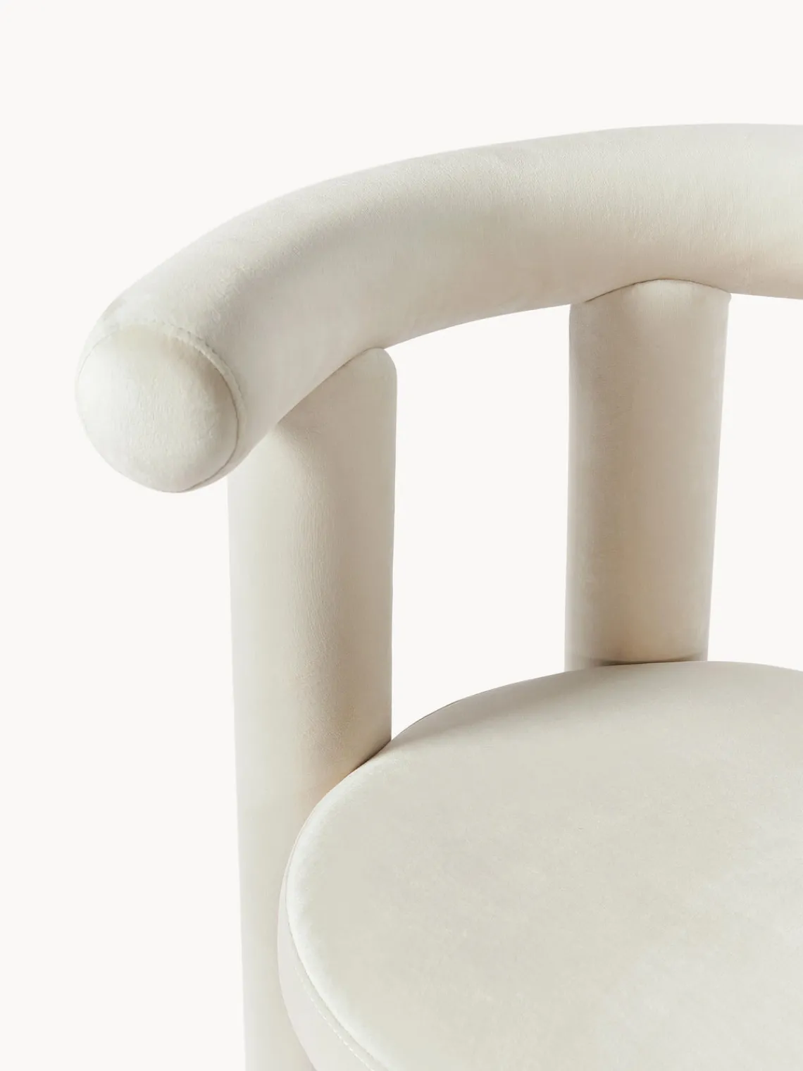 Sale Silla tapizada en terciopelo Calan Sillas