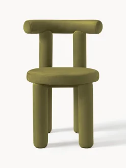 New Silla tapizada en terciopelo Calan Sillas