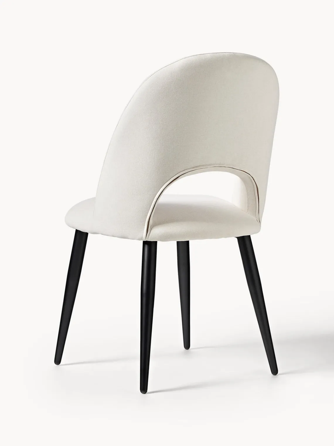 Sillas>Westwing Collection Silla tapizada Rachel Tejido blanco crema