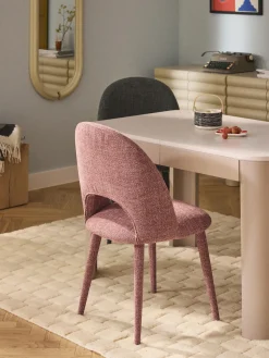 Sillas>Westwing Collection Silla tapizada Rachel Tejido rojo coral, rojo coral