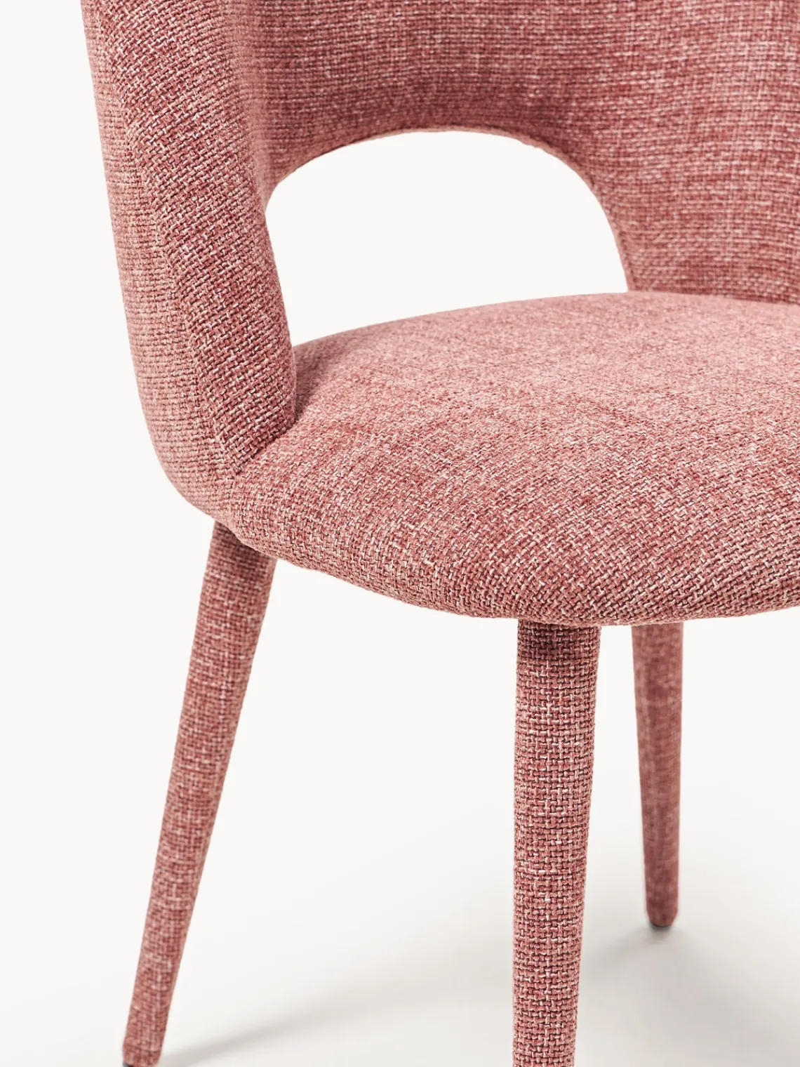 Sillas>Westwing Collection Silla tapizada Rachel Tejido rojo coral, rojo coral