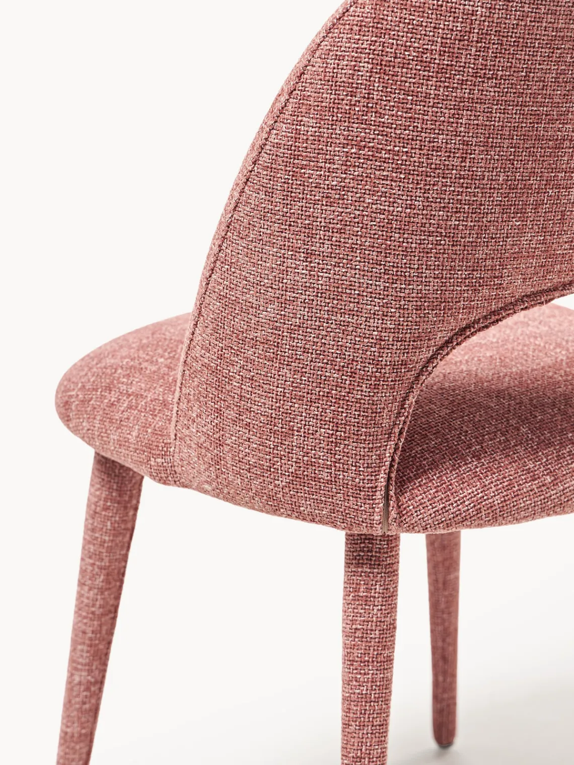 Sillas>Westwing Collection Silla tapizada Rachel Tejido rojo coral, rojo coral