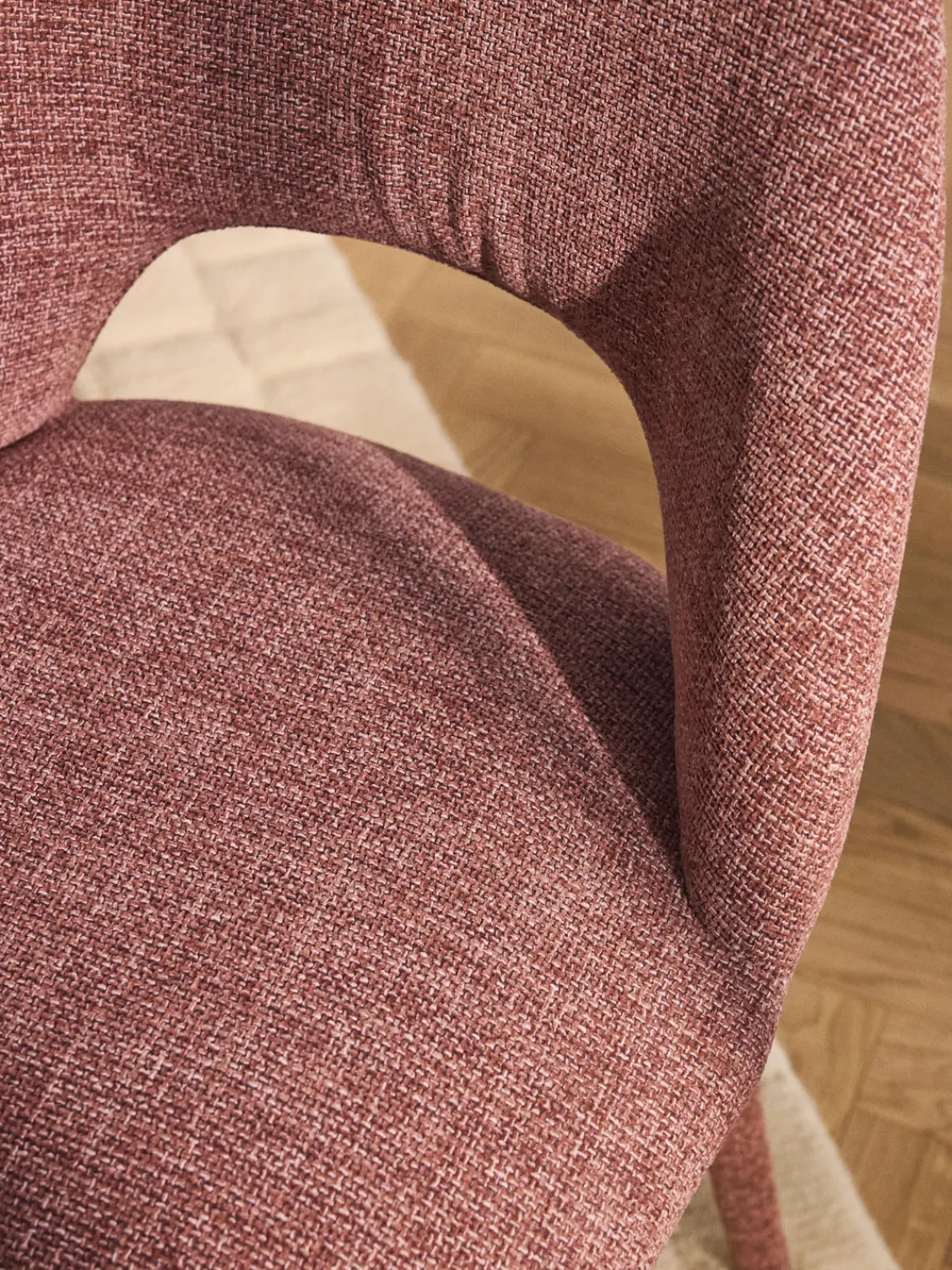 Sillas>Westwing Collection Silla tapizada Rachel Tejido rojo coral, rojo coral