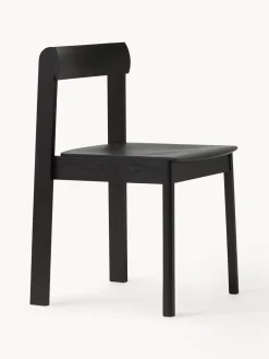 Sillas De Madera|Sillas>Form & Refine Sillas apilables de madera de roble Blueprint, 2 uds. Madera de roble lacada en negro