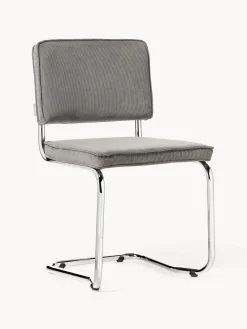 Best Sillas cantilever de pana Kink, 2 uds. Sillas