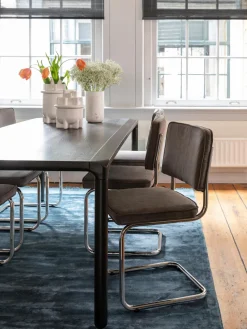 Best Sillas cantilever de pana Kink, 2 uds. Sillas