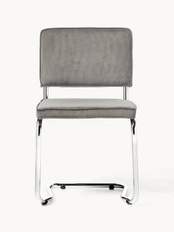 Best Sillas cantilever de pana Kink, 2 uds. Sillas