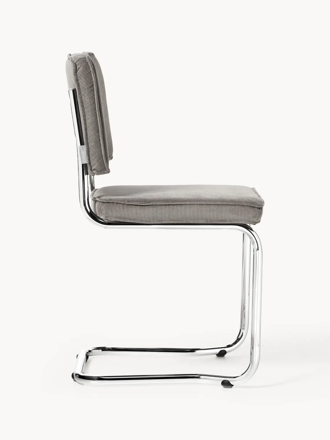 Best Sillas cantilever de pana Kink, 2 uds. Sillas