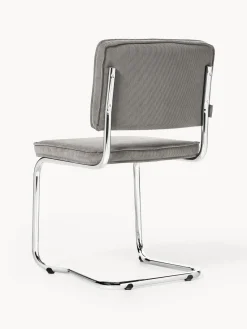 Best Sillas cantilever de pana Kink, 2 uds. Sillas