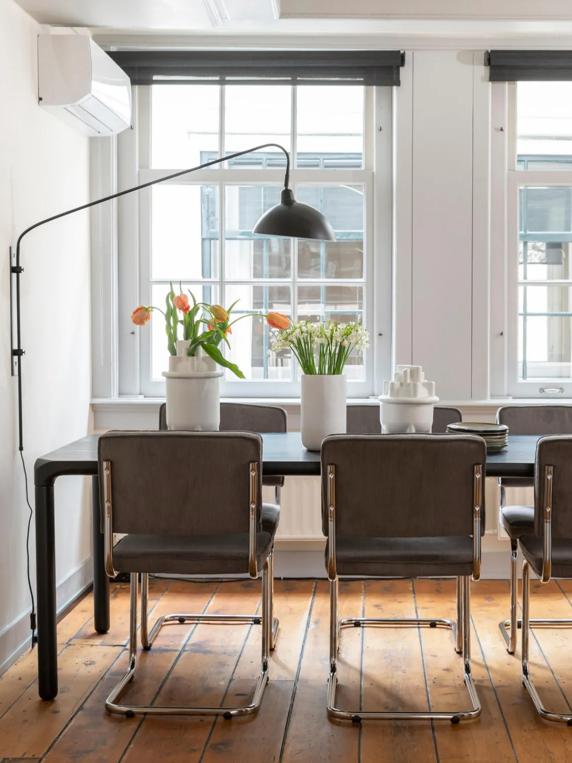 Best Sillas cantilever de pana Kink, 2 uds. Sillas