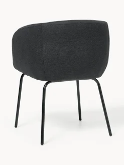 Sillas Con Reposabrazos|Sillas></noscript>Westwing Collection Sillas con reposabrazos Alani, 2 uds. Tejido gris antracita, negro