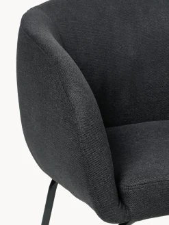 Sillas Con Reposabrazos|Sillas></noscript>Westwing Collection Sillas con reposabrazos Alani, 2 uds. Tejido gris antracita, negro