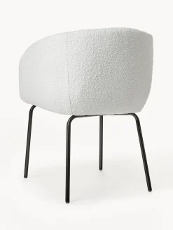 New Sillas con reposabrazos en tejido bouclé Alani, 2 uds Sillas Con Reposabrazos|Sillas