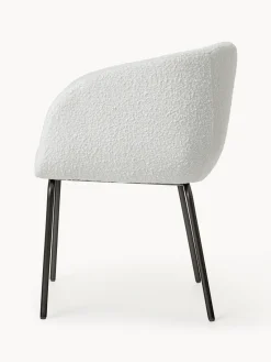 New Sillas con reposabrazos en tejido bouclé Alani, 2 uds Sillas Con Reposabrazos|Sillas