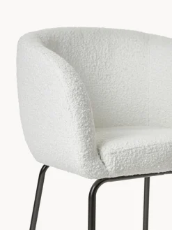 New Sillas con reposabrazos en tejido bouclé Alani, 2 uds Sillas Con Reposabrazos|Sillas