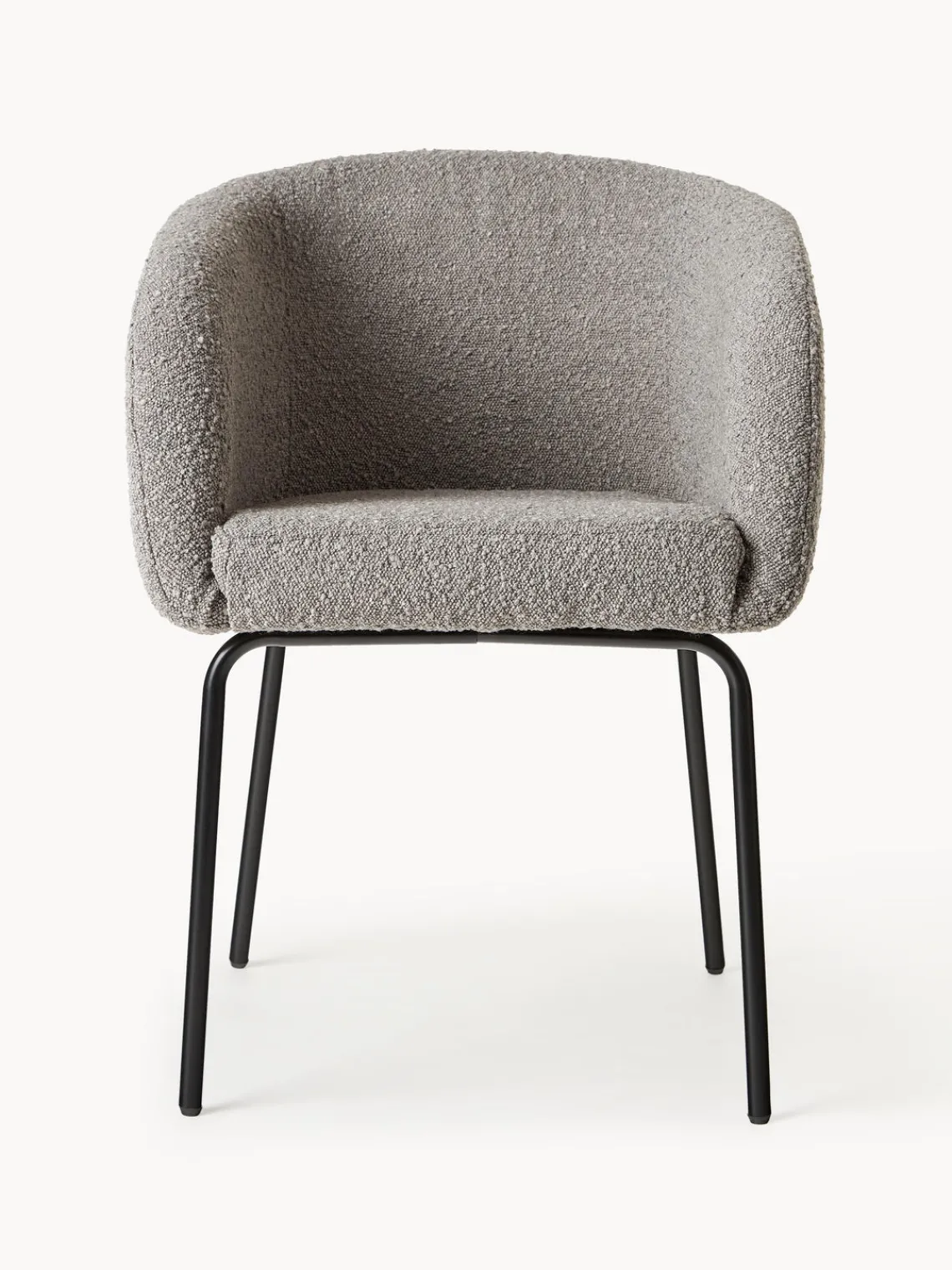 Sillas Con Reposabrazos|Sillas>Westwing Collection Sillas con reposabrazos en tejido bouclé Alani, 2 uds. Bouclé greige, negro