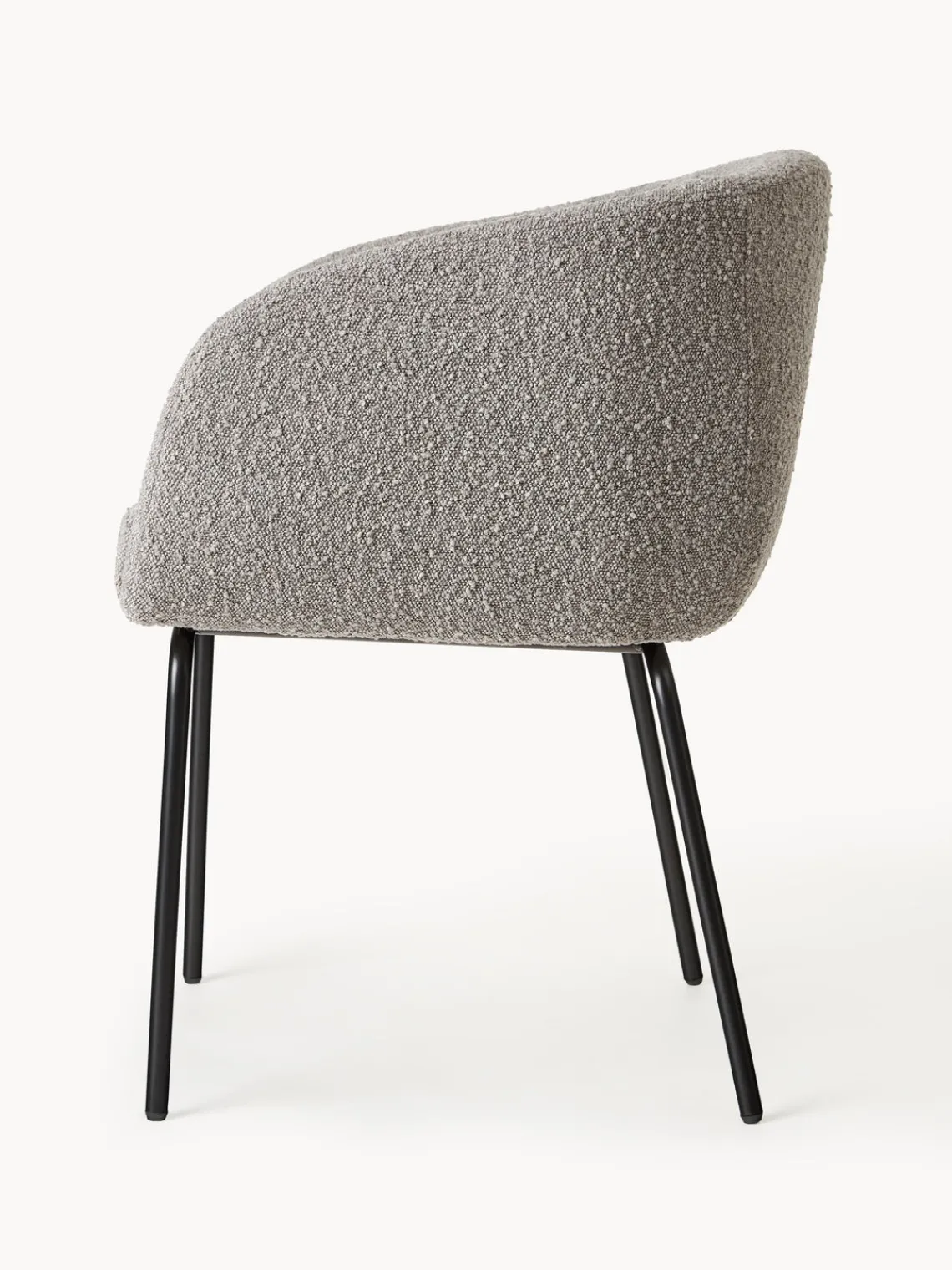 Sillas Con Reposabrazos|Sillas>Westwing Collection Sillas con reposabrazos en tejido bouclé Alani, 2 uds. Bouclé greige, negro